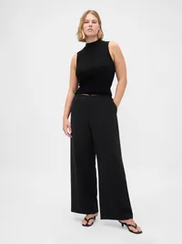 Easy Wide-Leg Pants - Black — view 5