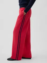 Easy Wide-Leg Pants - Red — view 3