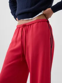Easy Wide-Leg Pants - Red — view 5