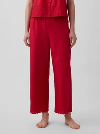 Embroidered PJ Pants - Red — view 2