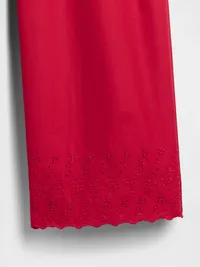 Embroidered PJ Pants - Red — view 5
