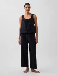 Embroidered PJ Tank - Black — view 2