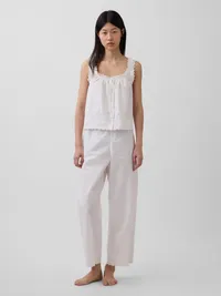 Embroidered PJ Tank - New off white — view 2