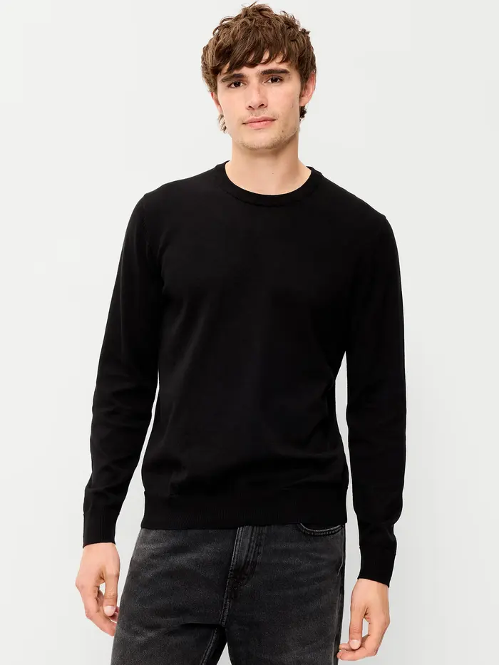 Essential Crew-Neck Sweater - Black Jack
