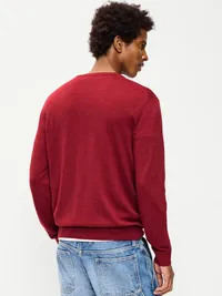 Essential Crew-Neck Sweater - Heather Red — view 2