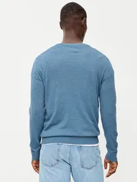 Essential Crew-Neck Sweater - Medium Blue Heather — view 2