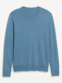 Essential Crew-Neck Sweater - Medium Blue Heather — view 4