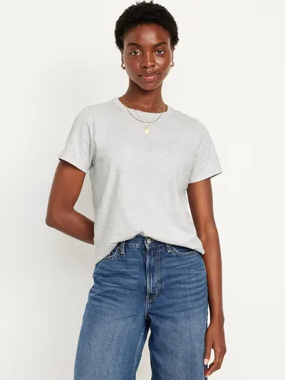 EveryWear Crew-Neck T-Shirt - Light Heather Gray