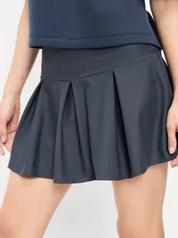 Extra High-Waisted Drop-Waist PowerSoft Skort - Dusk Navy — view 3