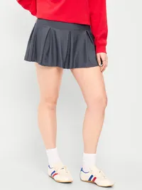 Extra High-Waisted Drop-Waist PowerSoft Skort - Dusk Navy — view 4