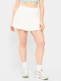 Extra High-Waisted Drop-Waist PowerSoft Skort - Magnolia — view 4