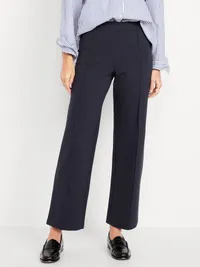 Extra High-Waisted Stevie Straight Pants - Navy Captain — view 2