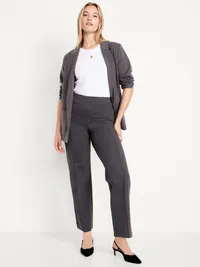 Extra High-Waisted Stevie Straight Pants - Original Gray — view 3