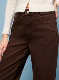 Extra High-Waisted Wide-Leg Jeans - Earthen — view 4
