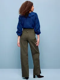 Extra High-Waisted Wide-Leg Jeans - Forest Tapestry — view 3