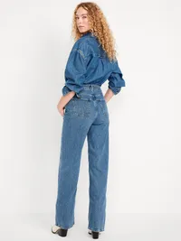 Extra High-Waisted Wide-Leg Jeans - Medium Wash — view 4
