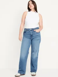 Extra High-Waisted Wide-Leg Jeans - Medium Wash — view 5