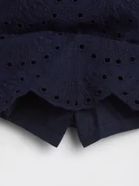 Eyelet Mini Skort - Navy blue uniform — view 4