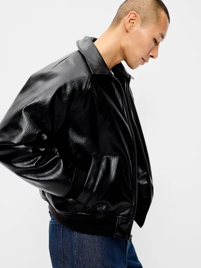 Faux-Leather Jacket - Black Jack