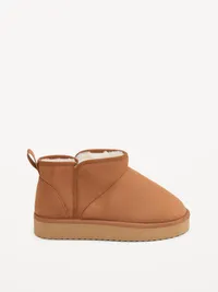 Faux-Suede Booties for Girls - Tan — view 3