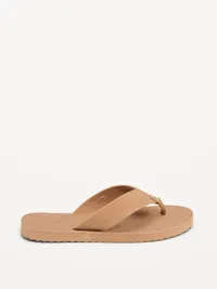 Faux-Suede Flip-Flop Sandals for Boys - Brown — view 4