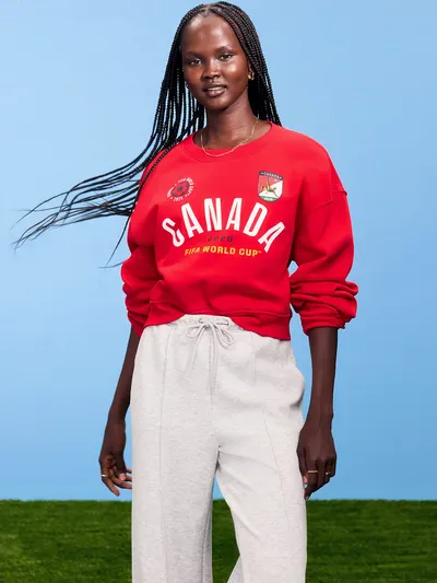 FIFA World Cup 26™ Canada Oversized Graphic Sweatshirt for Women - Canada
