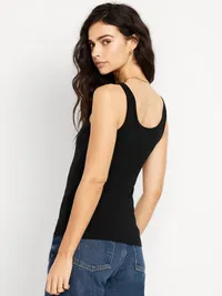 First-Layer Scoop-Neck Tank Top - Black Jack — view 2