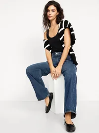 First-Layer Scoop-Neck Tank Top - Black Jack — view 3