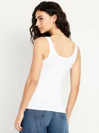 First-Layer Scoop-Neck Tank Top - Calla Lily White — view 2