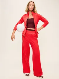 Fitted Performance Fleece Full-Zip Jacket - Amaryllis — view 3