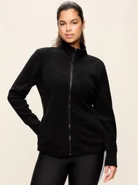 Fitted Performance Fleece Full-Zip Jacket - Black Jack — view 5