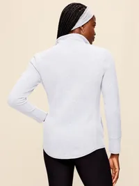 Fitted Performance Fleece Full-Zip Jacket - Heather Grey — view 2