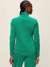 Fitted Performance Fleece Full-Zip Jacket - Java Fern — view 2