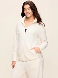Fitted Performance Fleece Full-Zip Jacket - Sea Salt — view 5