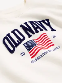 Flag Logo Graphic Sweatshirt - Bright White — view 5