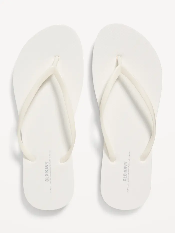 Flip-Flop Sandals (Partially Plant-Based) - Bright White