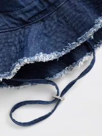 Frayed Bucket Hat - Dark denim — view 2