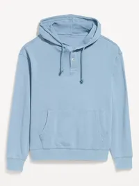 French Terry Pullover Hoodie - Abyss Blue — view 4