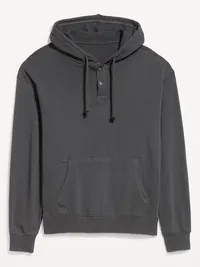 French Terry Pullover Hoodie - Gray — view 4