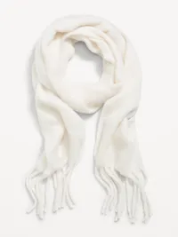 Fringed Scarf - Cream — view 2