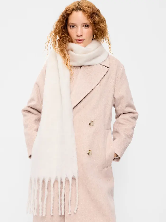 Fringed Scarf - Cream