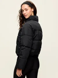 Funnel-Neck Core Puffer Jacket - Black Jack — view 2