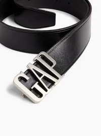 Gap Logo Leather Belt - Black — view 4
