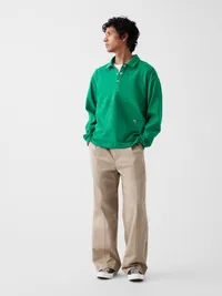 Gap × Malbon Oversized Polo Pullover - Green heath — view 2