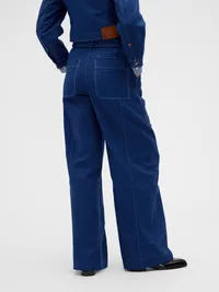 GapStudio Canvas Belted Utility Pants - Blue — view 4