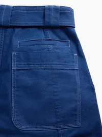 GapStudio Canvas Belted Utility Pants - Blue — view 5