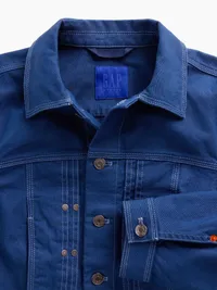 GapStudio Crop Canvas Jacket - Blue — view 5