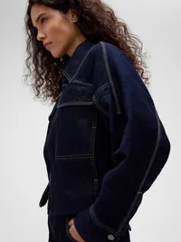 GapStudio Double-Pocket Denim Jacket - Dark denim — view 4