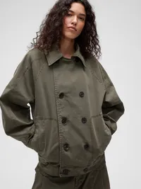 GapStudio Herringbone Peacoat - Surplus green — view 4