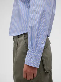 GapStudio Poplin Crop Shirt - Blue stripe — view 4